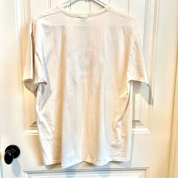 Mele kalikimaka Hawaii Christmas Tee Shirt Cream Size Large VINTAGE Christmas - Picture 4 of 4